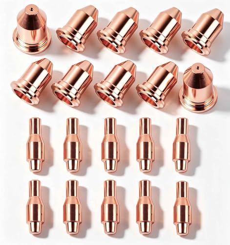 Plasma Cutter Consumable Kit for Harbor Freight Titanium 45,Tips&Electrode 56811 56255,45Amp (10Tips+10Electrodes,PK-20)