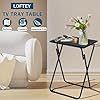 LOFTEY Tv Trays Set of 2, Folding TV Dinner Table, Portable TV Tables for Living Room for Eating, Heavy Duty Foldable Side Table for Eating on Couch&Sofa, Black