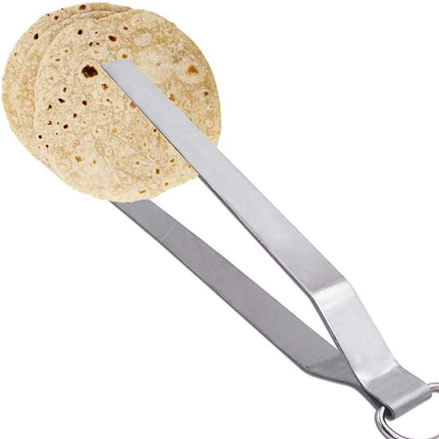 Unikue Traders Stainless Steel Round Roaster, Roasting Net, Papad Jali, Roti Grill, Chapati Grill, Silver, 20 cm