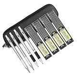 Das Paket beinhaltet: 4 Stück 2,0 mm Druckbleistifte, 1 Röhrchen 2,0 mm HB-Minen, 3 Röhrchen 2,0 mm 2B-Minen (12 Stück pro Röhrchen, insgesamt 48 Stück), 1 Aufbewahrungsbox.