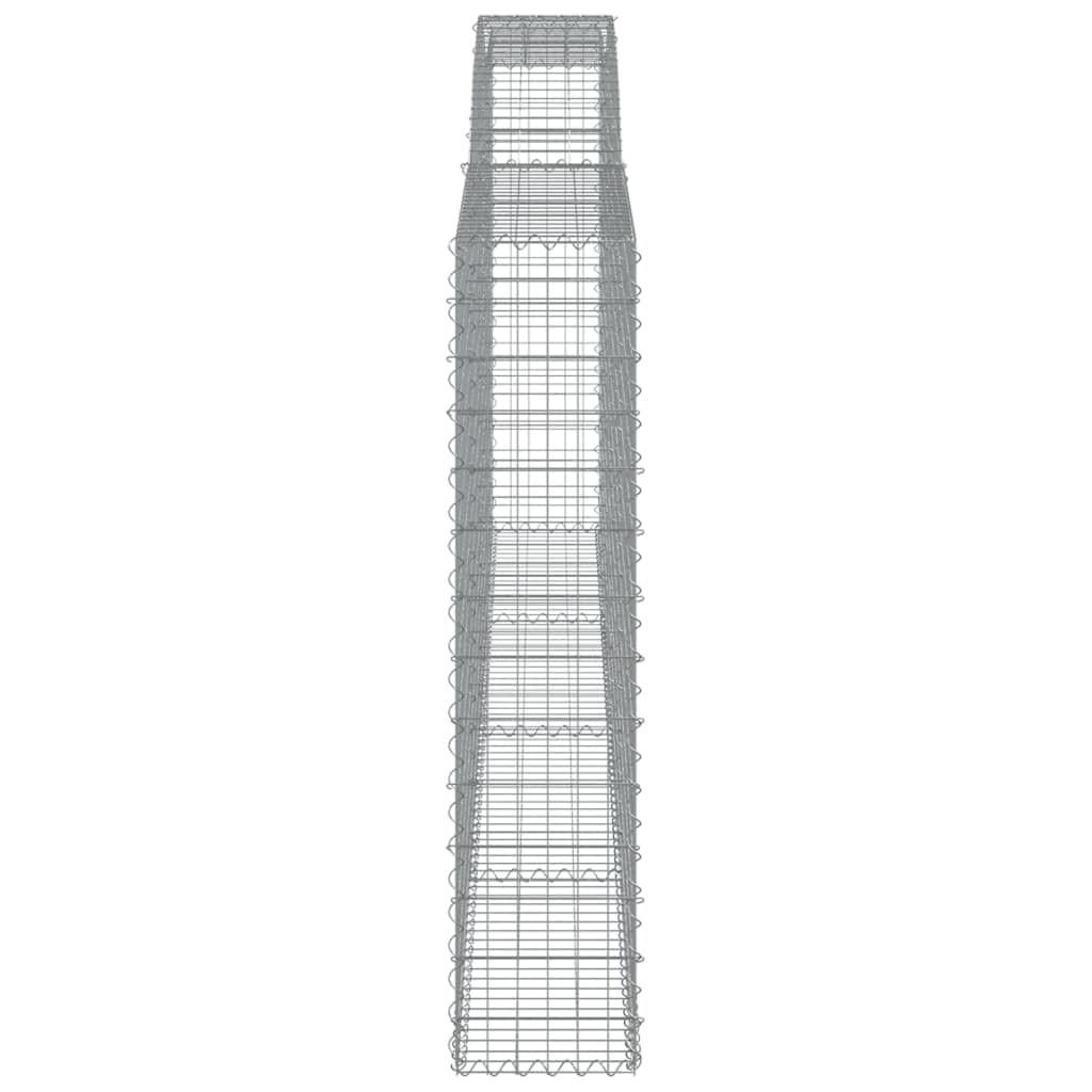 vidaXL Cesti Gabbioni ad Arco 2 pz 400x30x140/160 cm Ferro Zincato