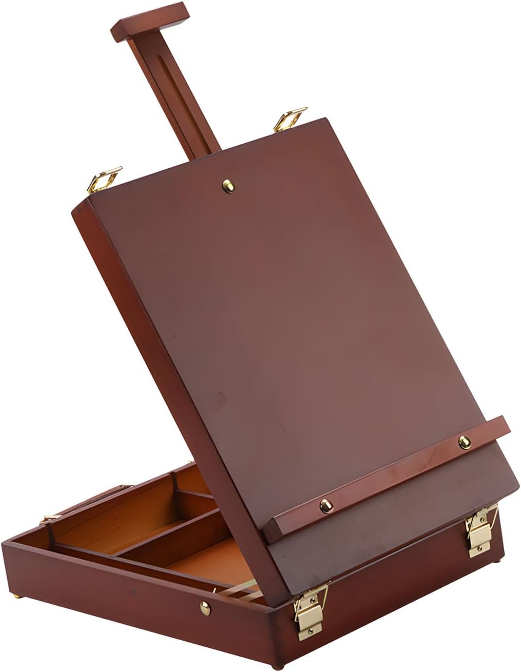 キャリーハンドルと収納ボックスを備えたポータブル折りたたみアートイーゼル、アートクラスへの持ち運びが簡単 キャンバスイーゼル