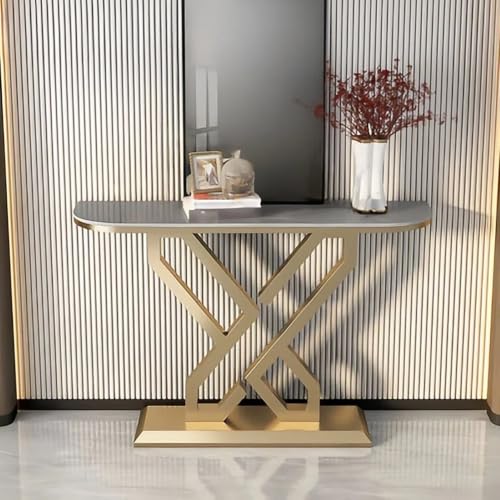 Mesa consola de mármol estrecha para entrada y pasillo moderno 2
