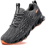 wanhee Sneakers for Men Athletic Running Tennis Walking Shoes Fashion Breathable Comfort Gym Workout Trail Shoe Grey Size 9