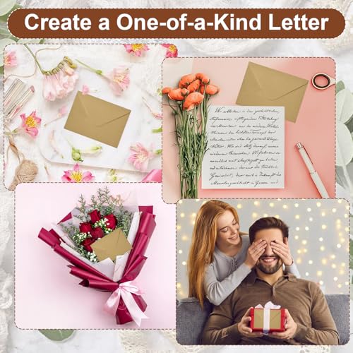 WEFHEF 60 Stück Umschläge Kraftpapier Briefumschläge B6 Kuvert Briefkuvert für Grußkarten Einladung 12.5 x 17.5cm Briefhülle für Geburtstagskarten Nassklebung Spitzklappe beschriften oder bedrucken