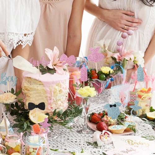 30pz Babyshower Cupcake Topper Boy or Girl Gender