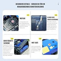 Mähroboter-Rasenmäher für Raupen, ferngesteuert, 4 × 4, Hybrid, Benzin-Elektro, Schnitt 21,6 Zoll, RC-Mähroboter für Steigungen 100% (45°) – Mähfläche 0,75 Acres (Modell mit Schneepflug) – Ansicht 6