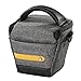 Produktbild Hama Kameratasche Terra aus Recycling-Polyester (Fototasche für Digitalkamera 13,5 x 9,5 x 12 cm, Trageriemen zum Umhängen als Schultertasche, Gürtelschlaufe für Bauchtasche, Handgriff) grau