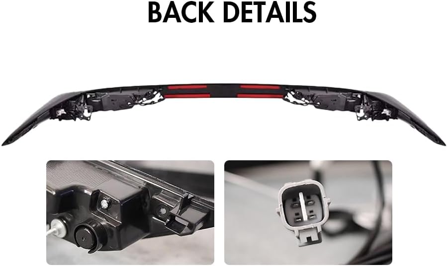 Tail Lights for 4th Gen Highlander 2020-2025 Taillights with Animation Amber Sequential Turn Signal Center Light Rear Back Tailgate Lamp, No Bulbs Needed Smoked