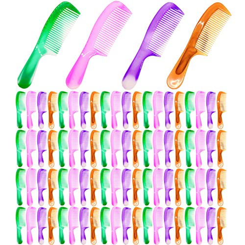 Peines desechables de plástico multicolor pack 100 unidades miniatura 1