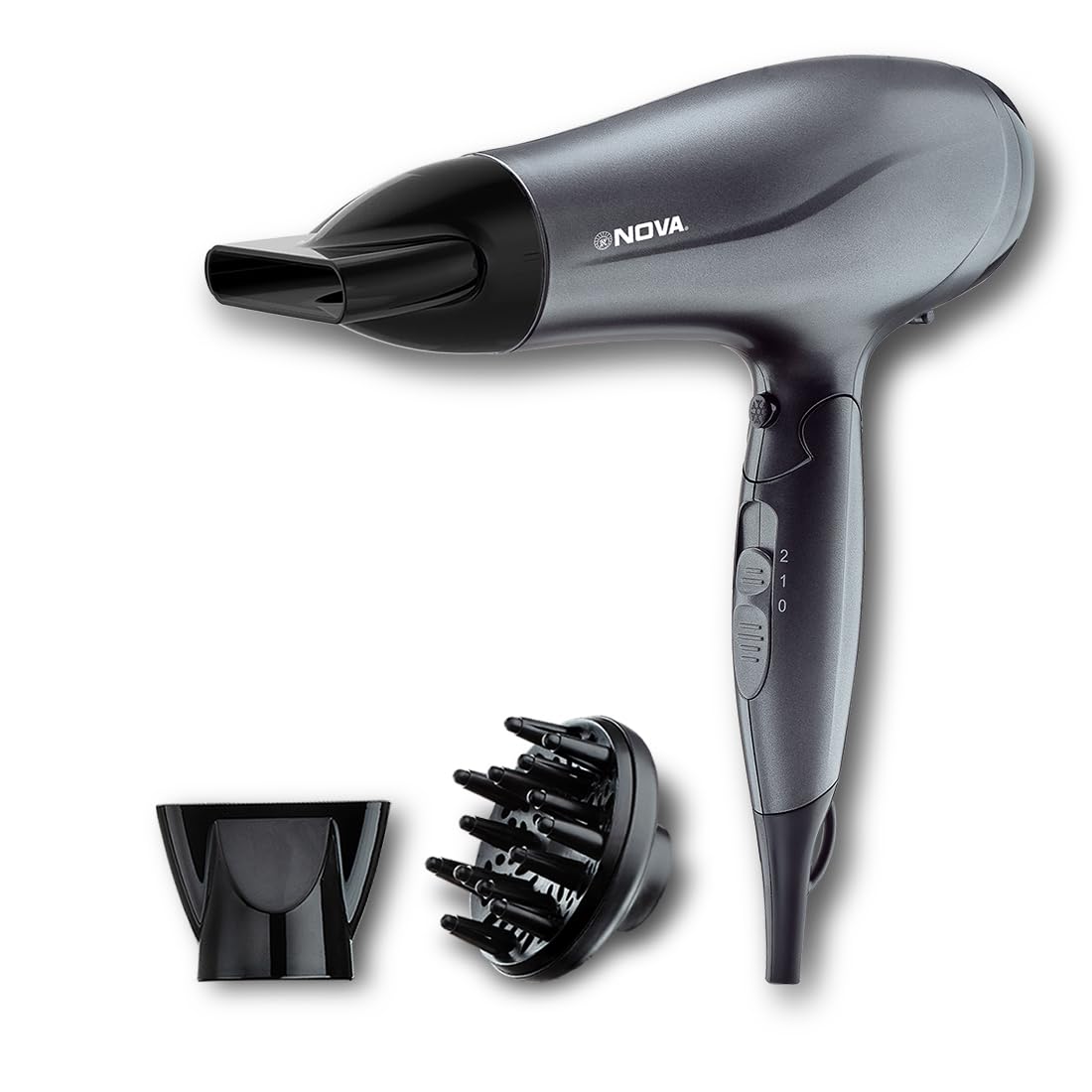 NOVA NHP 8218 Professional Hair Dryer (1800 Watts, Grey)