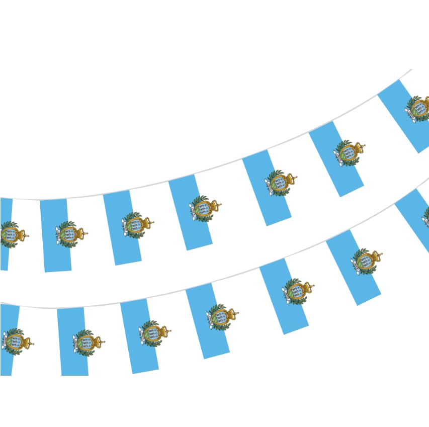 San Marino Flag 40 Units San Marino Flag Garland San Marino 11.4M, 14 x 21