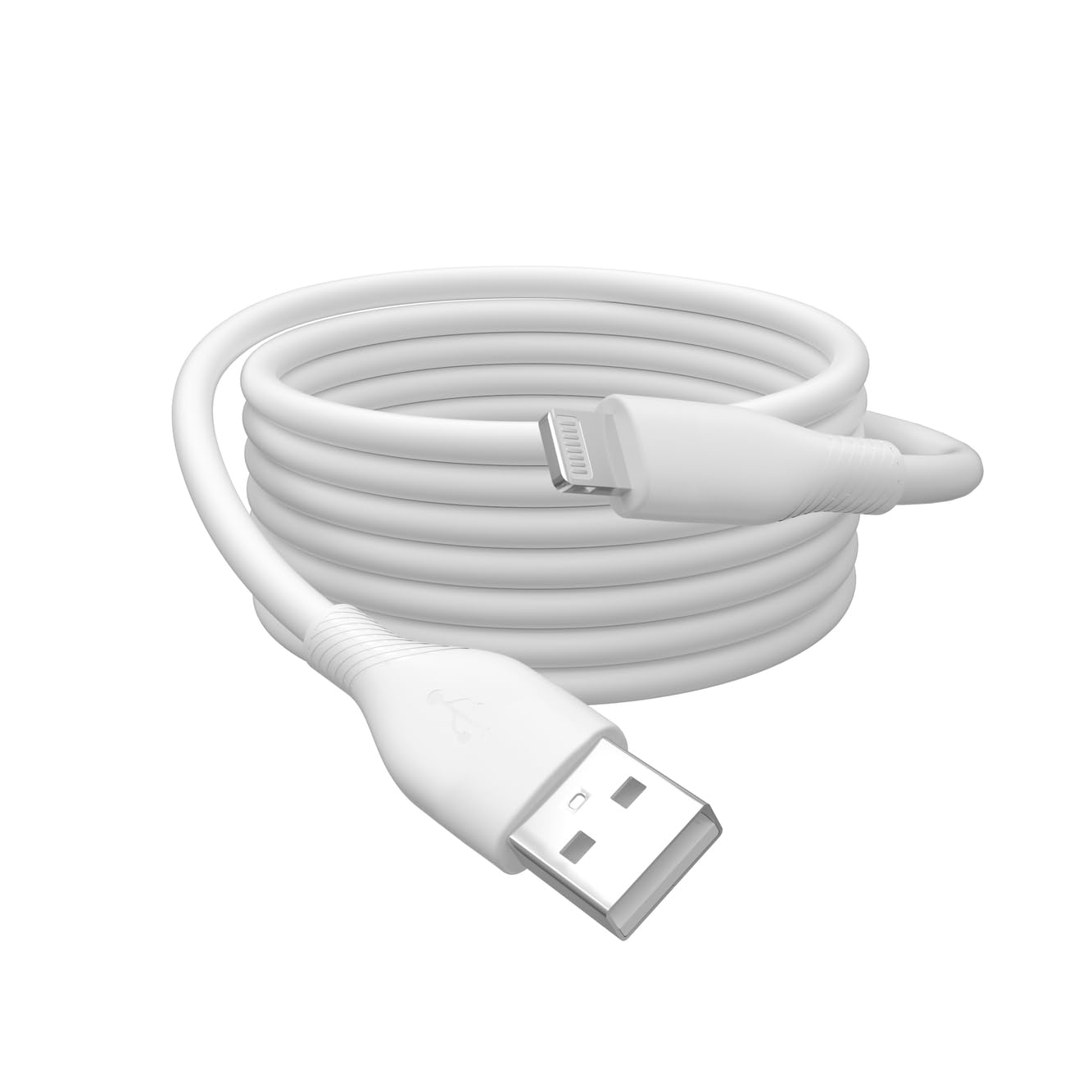 Digitus Lightning connection cable - USB 2.0-0.5m - USB-A to Lightning - high speed 480 Mbit/s - 12W Power Delivery - flexible silicone cable - white