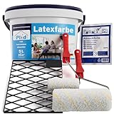 plid® Vernice al Lattice Bianco Seta Lucida 5L - Lavabile per interni, ideale per cucina & bagno - Facile da pulire, non colante, alta resistenza - Made in Germany