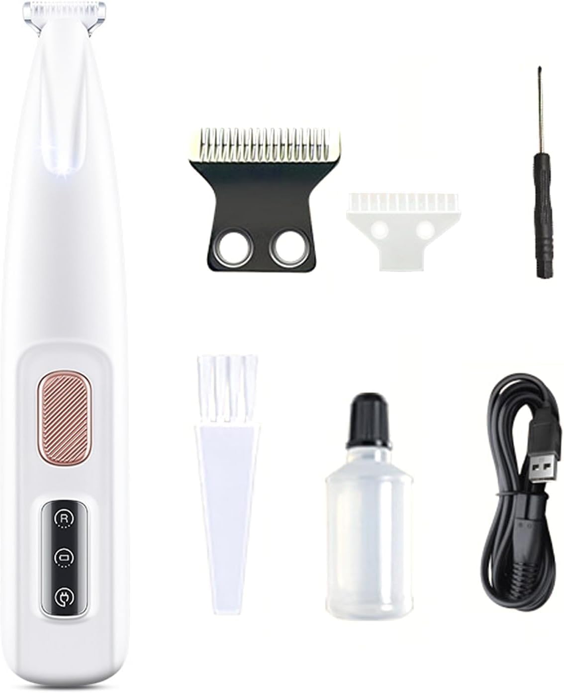 Tondeuse Patounet,Patounet Tondeuse Pour Chat,Tondeuse Électrique de Précision Ultra-Silencieuse,Lames Hypoallergéniques Sûres,Sans Risque de Blesser Votre Chat,Rechargeable