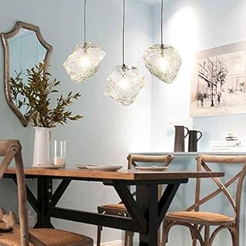 VIOLIN Ice Cube Glass Chandelier Boutique Decoration Minimalist Dining Chandelier Crystal Chandelier Dining Room Chandelier Fashion Bar Restaurant Light Aisle Lamps Size 3 Lights-A .Light