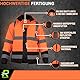 RODOPI FREEZ-Reflex Winter Arbeitsjacke Herren und Damen Gr.S-XXXL Reflektierende Jacke wasserdicht EN ISO 20471:2013 & EN ISO 13688:2013 Warnschutzjacke (as3, alpha, x_l, regular, regular, Orange)