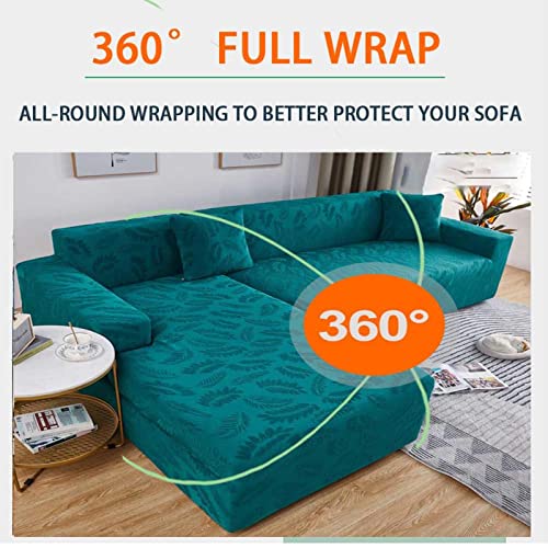 Housse de canapé en forme de L extensible et durable pour protéger un grand divan d'angle - 3
