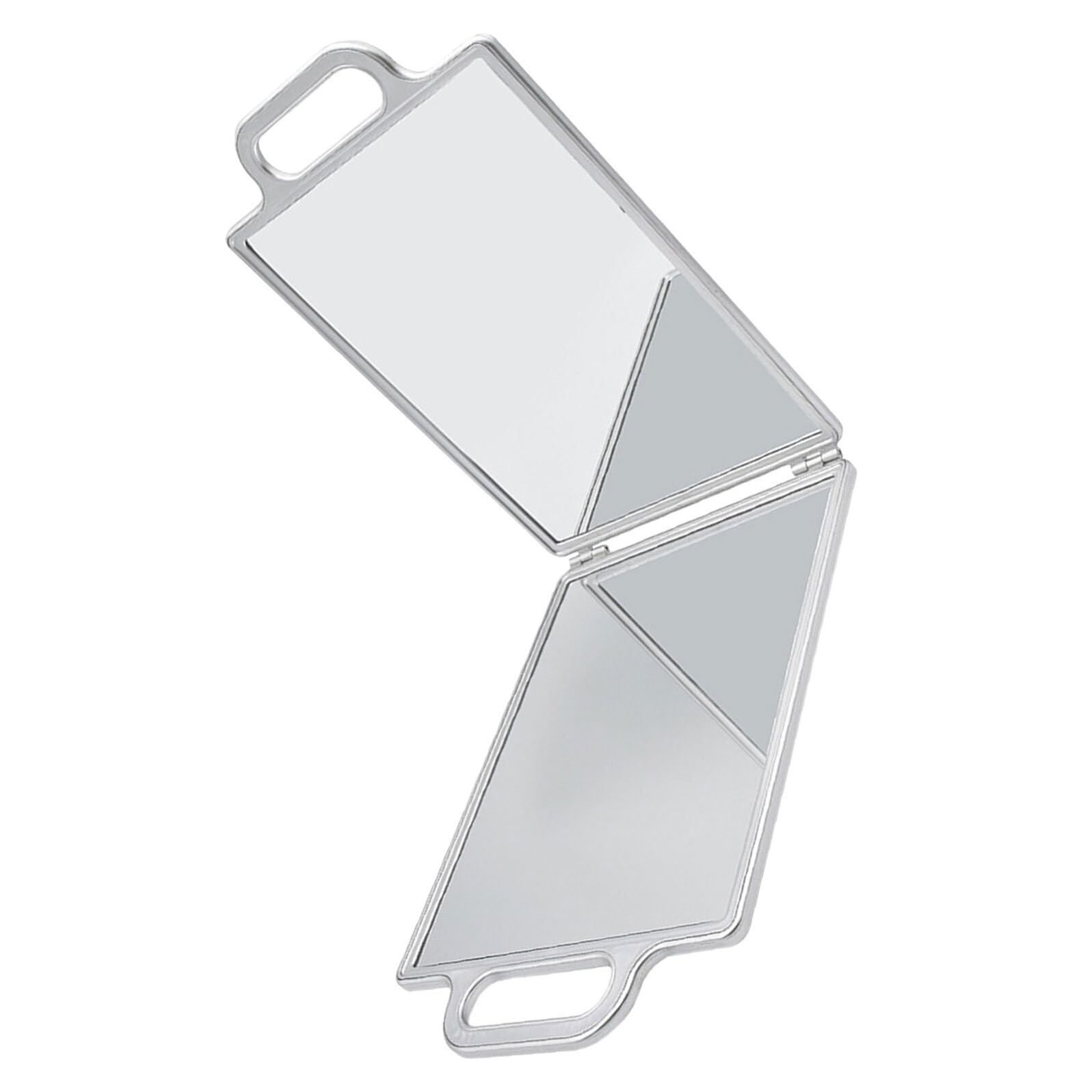 Specchio da Viaggio Portabile Facile da Trasportare Vetro e Plastica Doppio Lato Pieghevole con Doppia Maniglia per Parrucchieri per Taglio Chioma e Barberia