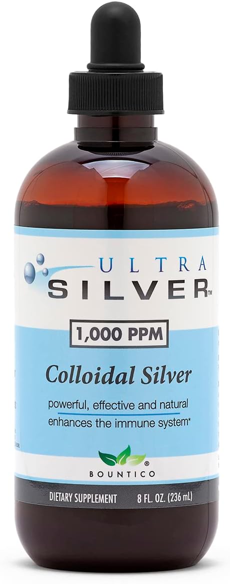 Colloidal Silver | 1,000 PPM, 8 Oz (236mL) | Mineral Supplement | True Colloidal Silver - with Dropper