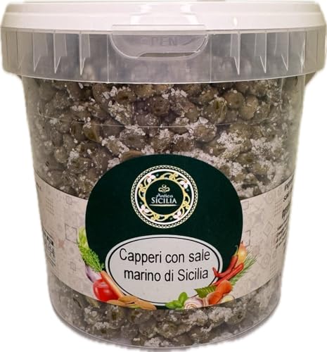 CAPPERI SOTTO SALE 1 KG AL SALE DI SICILIA - ANTICA SICILIA - LUNGA SCADENZA - PRODOTTI TIPICI SICILIANI