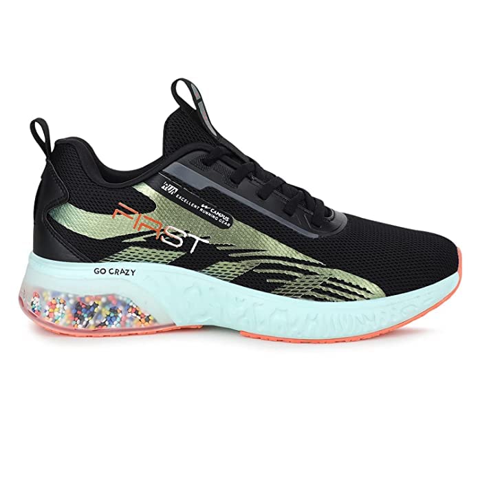 Buy Campus Men First Running Shoes (BLK/MATTLIC.GR, Numeric_10) at