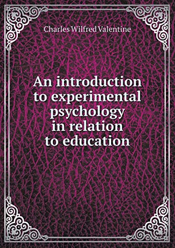 An introduction to experimental psychology in r... 551932834X Book Cover