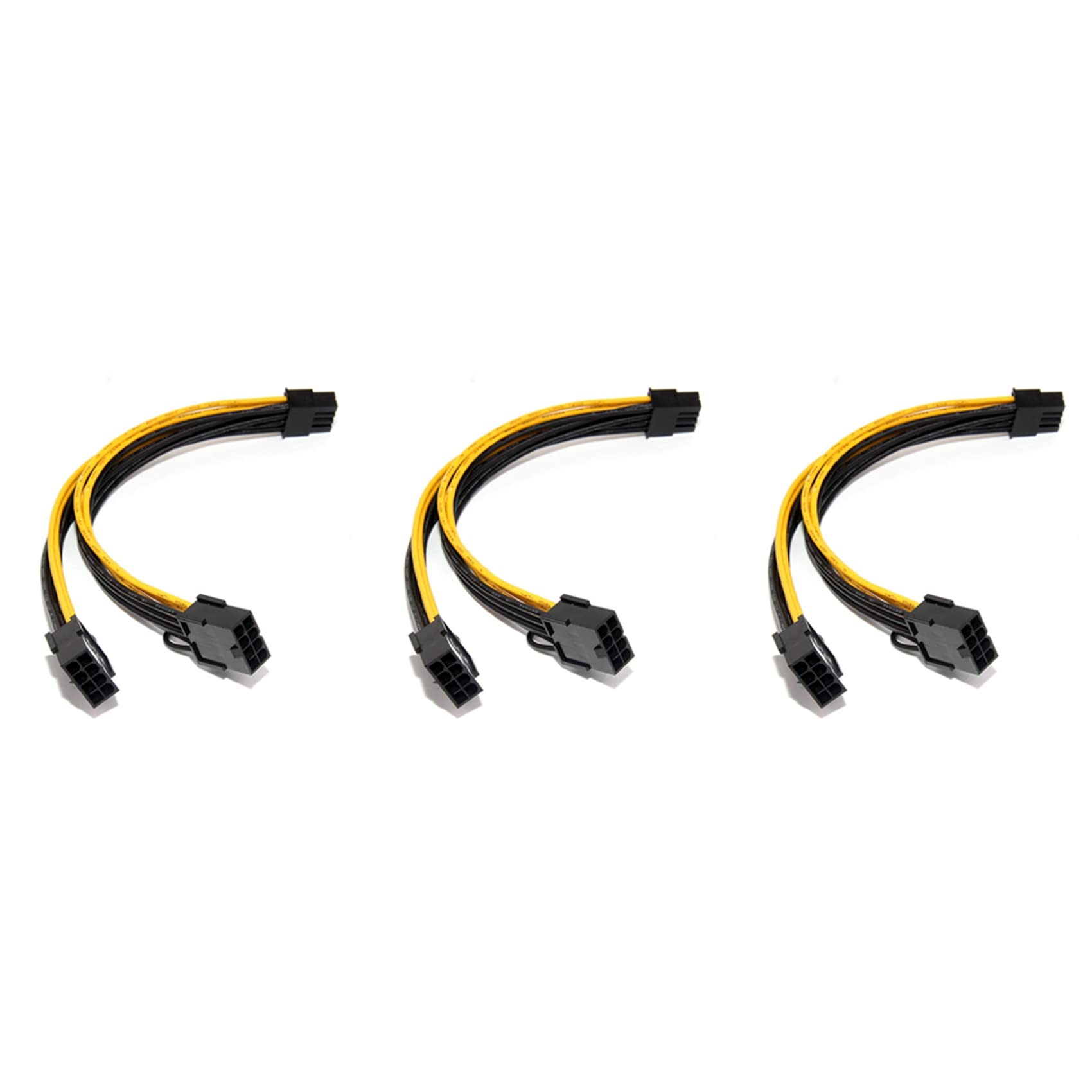 3 x 18AWG 8Pin na Dual 8Pin (6+2) kabel zasilający GPU kabel zasilający do K80, M40, M60, P40, P100, 20 cm