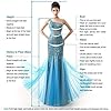 Faxpox Women's Halter Short Bridesmaid Dresses 2025 Ruched Waist A Line Chiffon Formal Cocktail Party Dress Aqua US04 #3