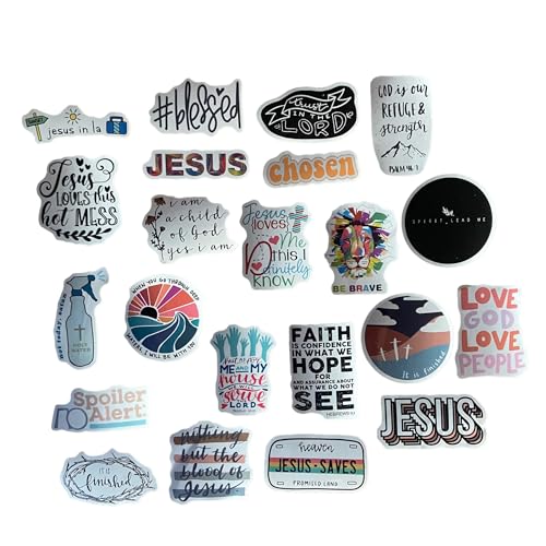 100 peças de vinil à prova d'água Deus Espiritual Jesus Cristianos Cruz Fé Adesivo Decalque para Di