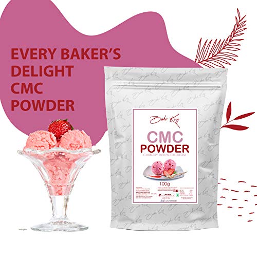 BAKE KING Combo CMC Powder (Carboxymethyl Cellulose) and GMS Powder (Glycerol Monostearate) 100gm | Raising Ingredient Powder | Instant Ice Creams That Improves Texture & Softness