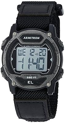 Armitron Sport Unisex 45/7004GBK Digital Chronograph Black Nylon Strap Watch