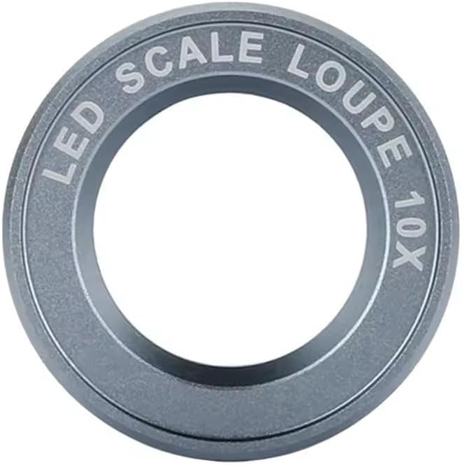 VIDI 10X Full Metal Glass LED Scale Loupe Charging Lens Magnifier Jewelry