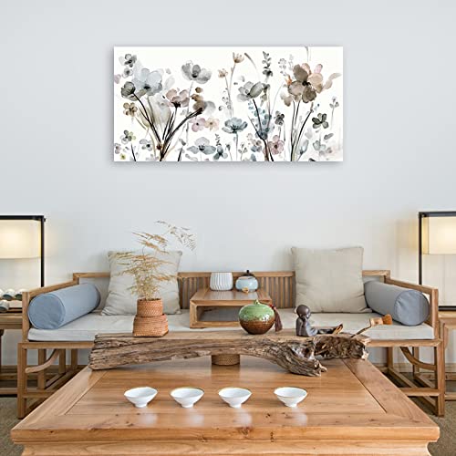 Yearainn Flower Canvas Wall Art For Living Room Wall Decor Elegant Floral Canvas Prints Artwork Abstract Flowers Painting Canvas Pictures For Bedroom Home Office Wall Decorations Ready To Hang 20 Inch X 40 Inch thumb #1