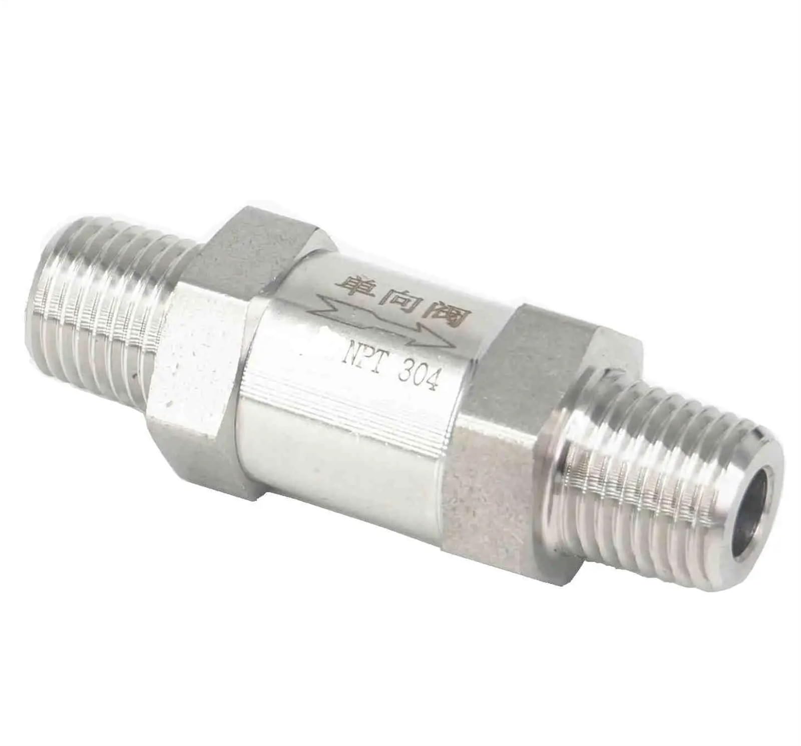 Clapet anti-retour 1/8 pouce en acier inoxydable 304 haute résistance mécanique