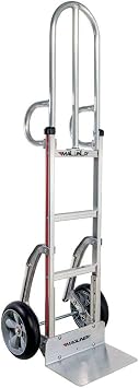Magliner 2-Wheel Hand Truck with Dual Loop Handle, 14" x 9" Aluminum Nose, 10" x 2.75" Microcellular Foam Wheels, Stair Climbers, 500 lb. Capacity