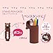 LIHIT LAB Kawaii Japanese Shiba Dog Stand Up Pencil Case For School Office College, Cute School Supplies, Animal Pen Holder Pouch Holder Teen Girls Artists, Travel Cosmetics Storage (A7712-2)