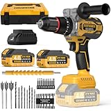 GoYwato 1239In·lbs Cordless Hammer Drill - 140N·m 21V...