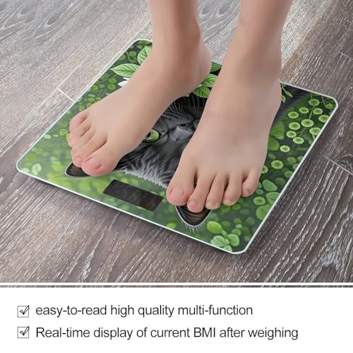 Báscula de baño digital Black Cat Flower 400lb miniatura 5