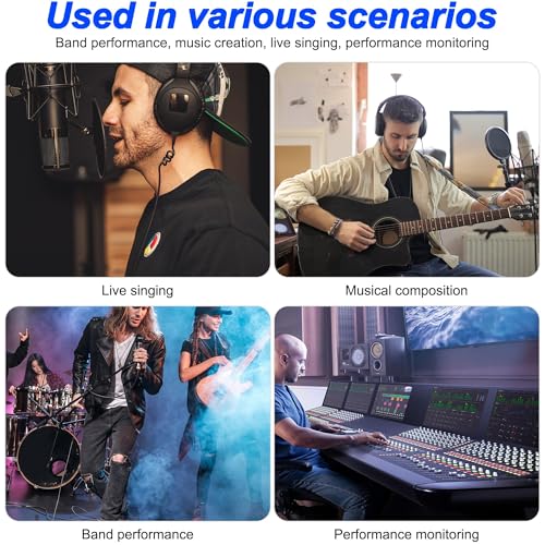 XMSJSIY Amplificador de monitor auriculares estéreo con XLR / entrada de 6,35 mm, convertidor de salida de 3,5 mm, portátil, control de volumen de audio, para tecladores, bateristas, guitarras - imagen 7