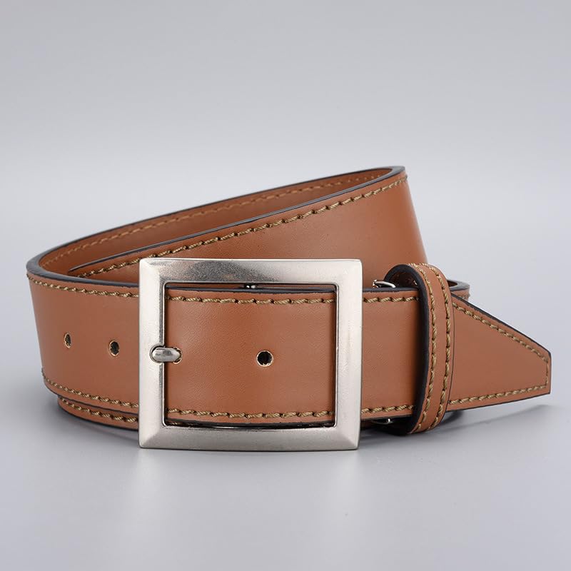 3.8 Cm Wide Men's Belt Alloy Pin Buckle Belt Simple Casual Belt Pu Belt Belt Suitable for Casual Formal3