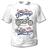 Teesandengines Moto Guzzi v7 Sport 71 Motorcycle Therapy Camiseta Blanca para Hombre de Algodon Size XXXXXLarge