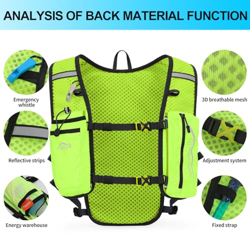 Image of INOXTO Running Hydration Vest Backpack,Lightweight Insulated Pack with 1.5L Water Bladder Bag Daypack for Hiking Trail Running Cycling Race Marathon for Women Men