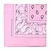 Bandanas By The Dozen 100% Cotton, Head Wrap 22" x 22" (Lite Pink, 22" X 22")