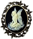 Yspace Cameo Brooch Pin Classic Decor Antique Brass Necklace Combination Fashion...