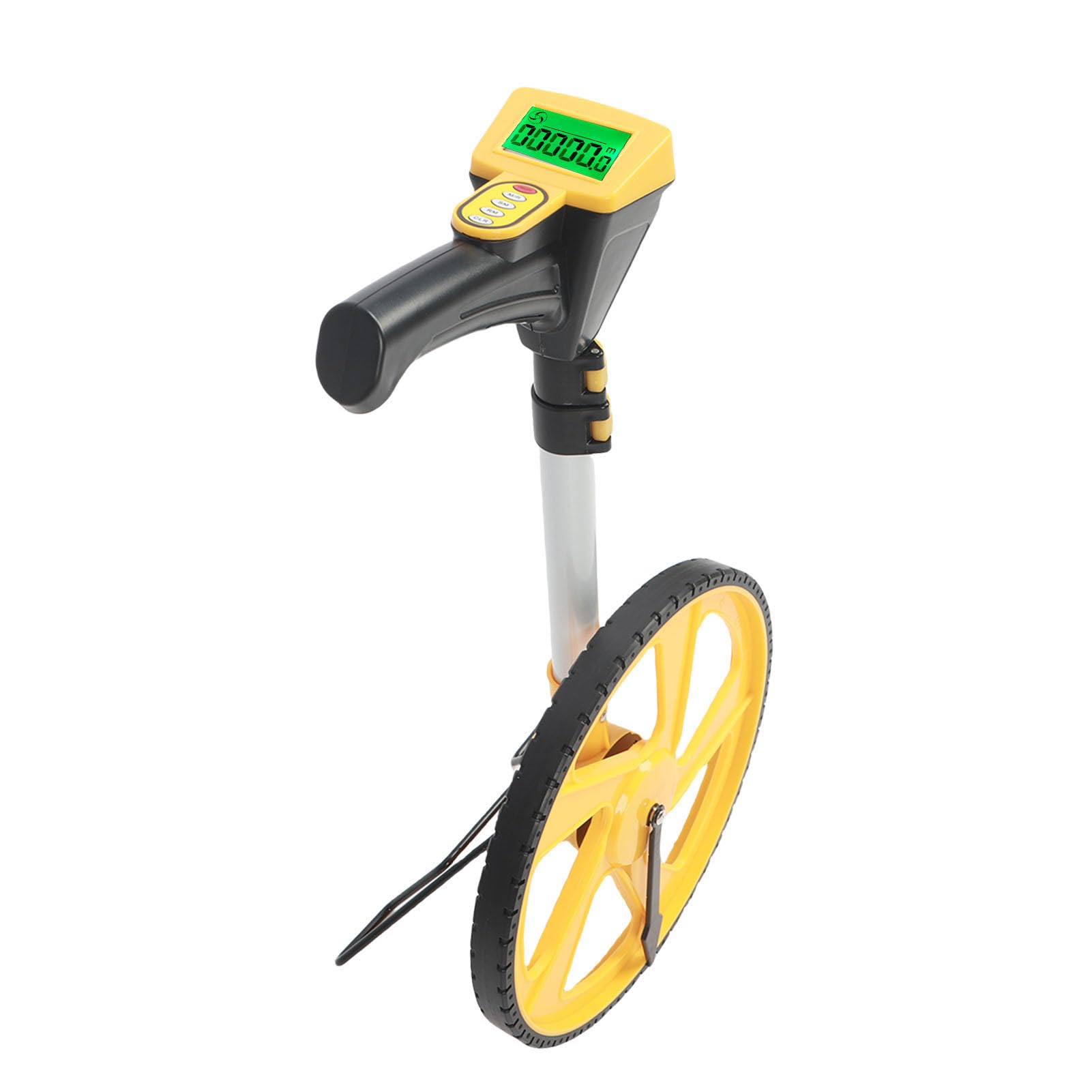 Rueda de medición con Pantalla Digital Rango de medidor de hasta 99999,9 pies Pantalla LCD retroiluminada Mango telescópico Cinta métrica para topografía en Interiores y