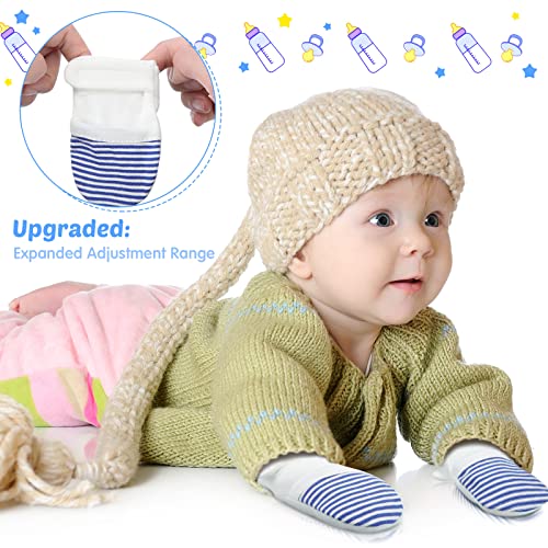 Satinior 8 Pairs Adjustable Baby Mittens Baby No Scratch Baby Gloves Newborn Baby Mitts Unisex For Baby Boys And Girls (0-3 Months, Mixed Colors) #TOP4
