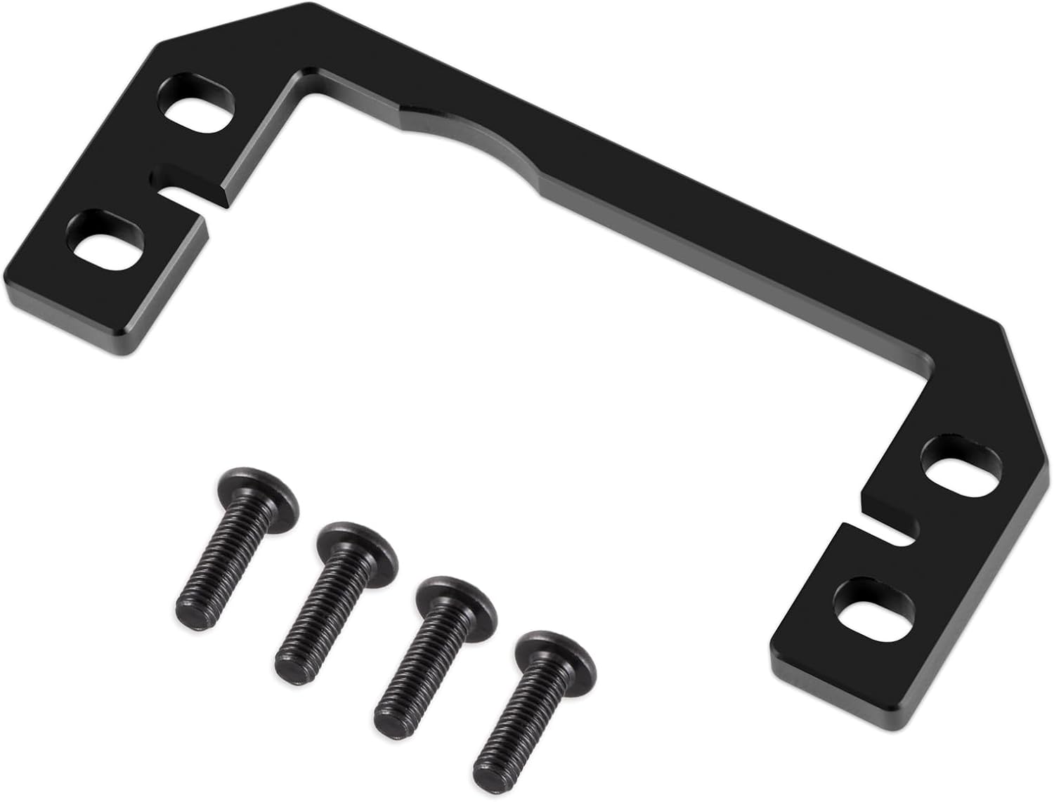 RC Aluminum Steering Servo Mount Fixed Holder Bracket for Tra-xxas Mini Maxx 2S 1/16 RC Car Upgrades Parts (Black)