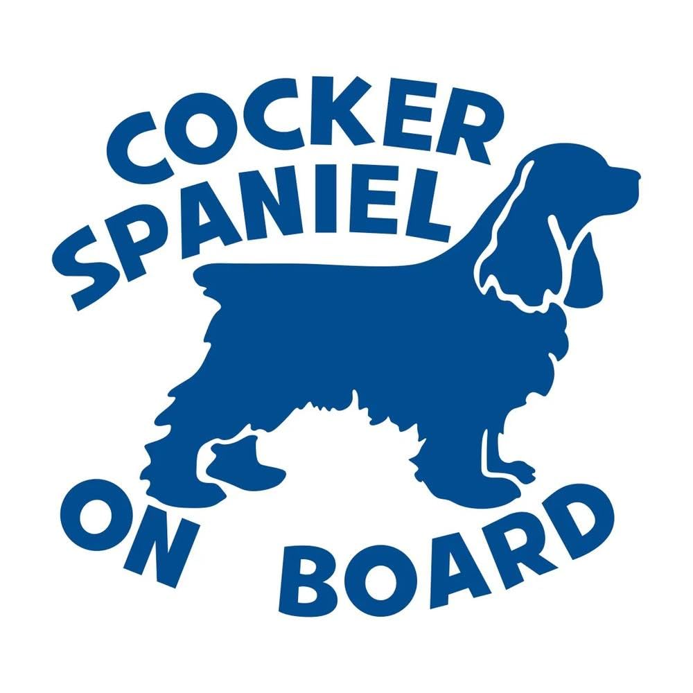 Cocker Spaniel Car Decal Dog Sticker Waterproof Vinyl(Blue,20X18cm)