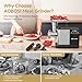 AAOBOSI Meat Grinder Electric 3000W Max with Touch Color Screen, Auto-Reverse & Built-in Storage - 3 Speed Settings,Grinding, Sausage & Kibbe Making for Home Use, Stainless Steel